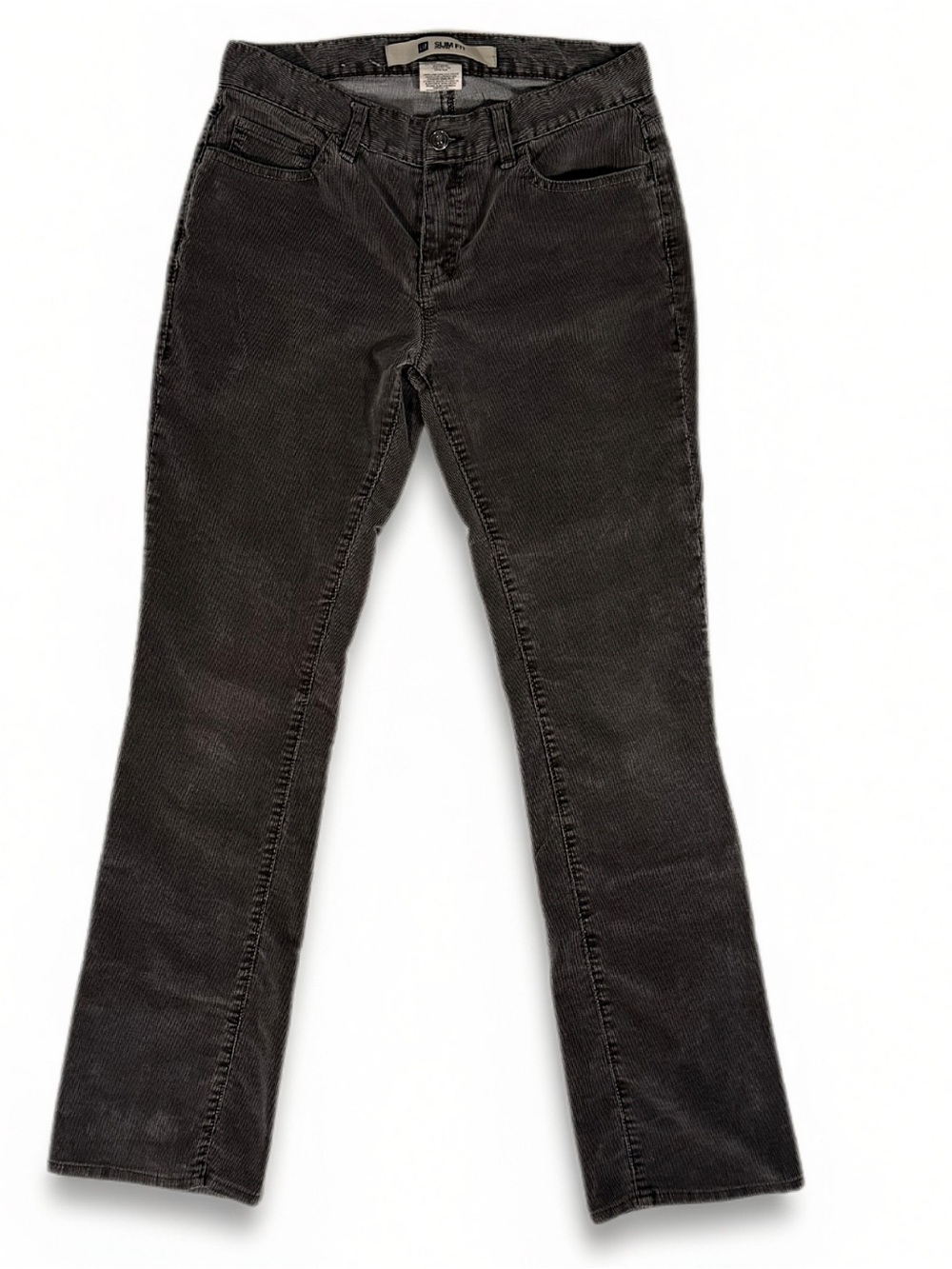 Vintage 2004 GAP Slim Fit Stretch Corduroy Womens Pants Y2K Grunge Sz 6